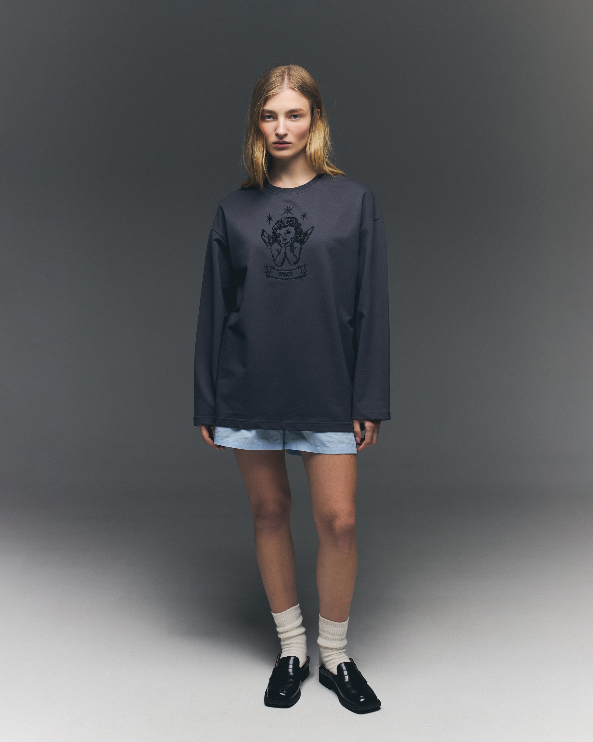 Лонгслів графітовий «Amor»