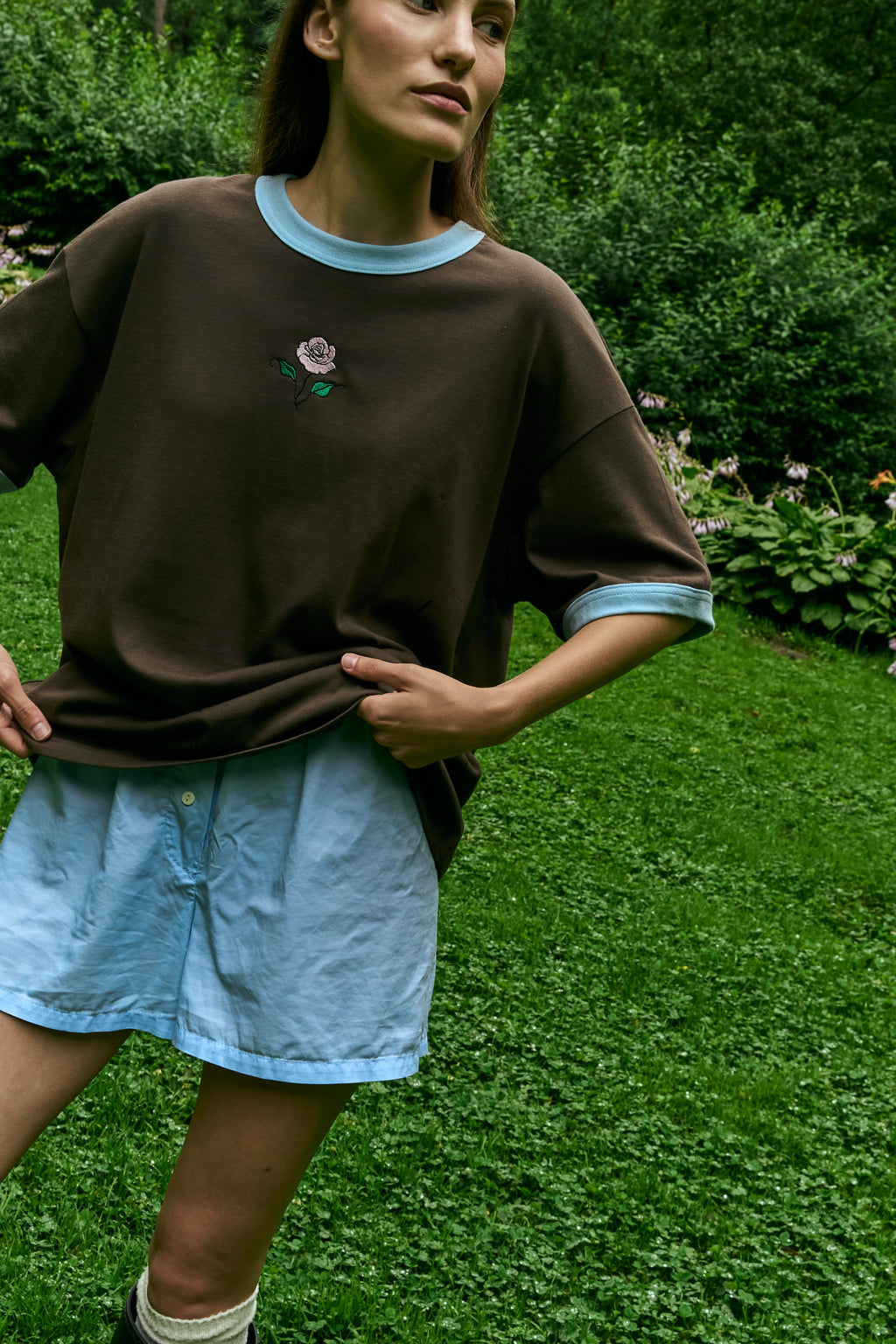 Футболка коричнева "Rose"