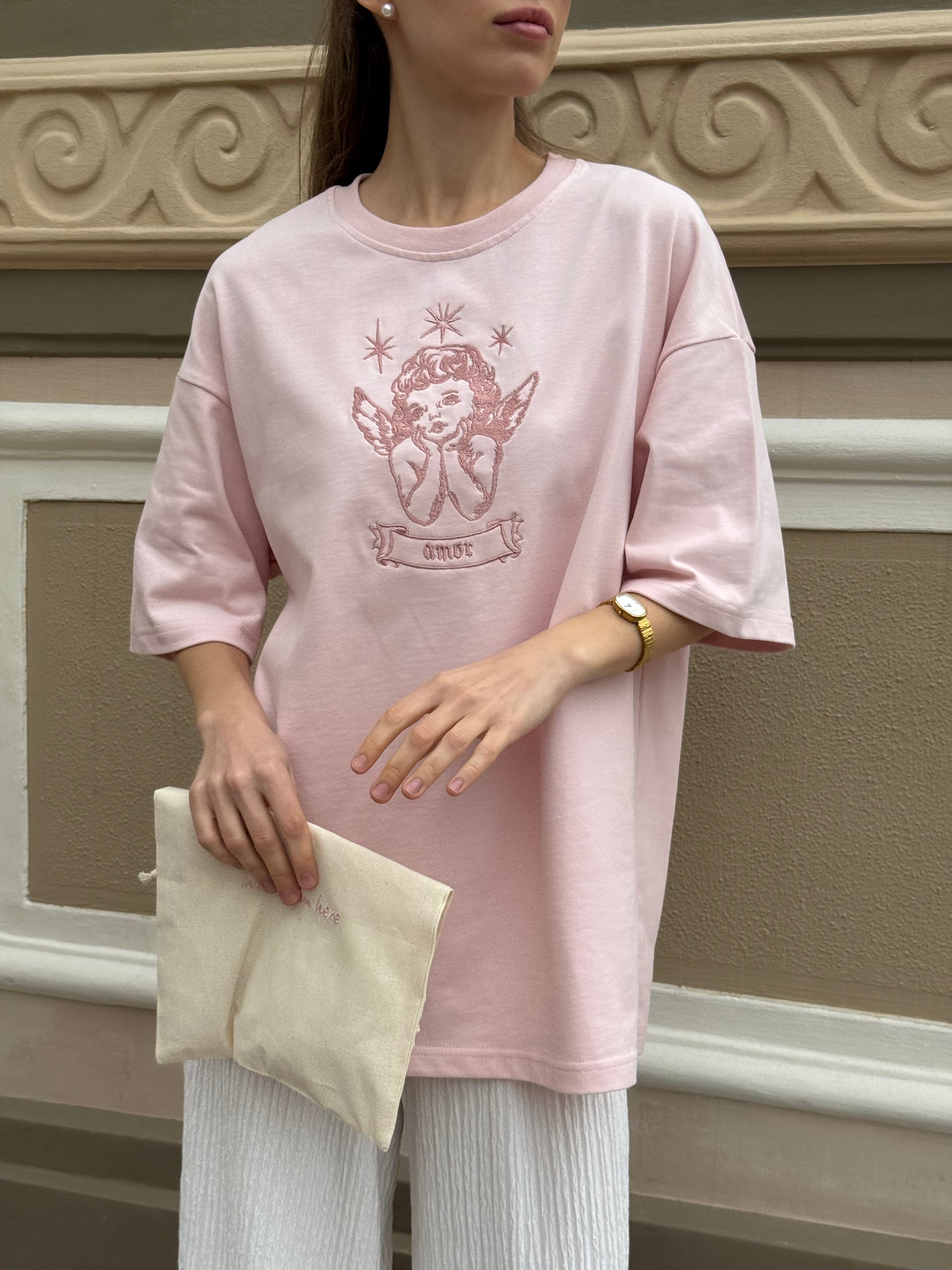 Футболка пудрова "Amor"
