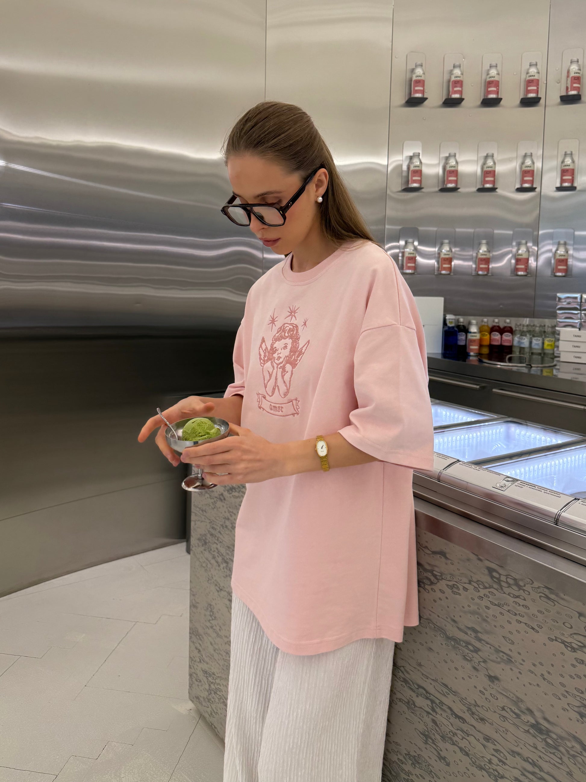 Футболка пудрова "Amor"